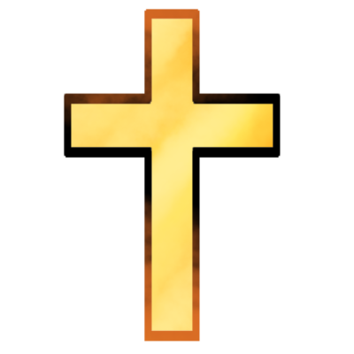 a golden Christian cross.